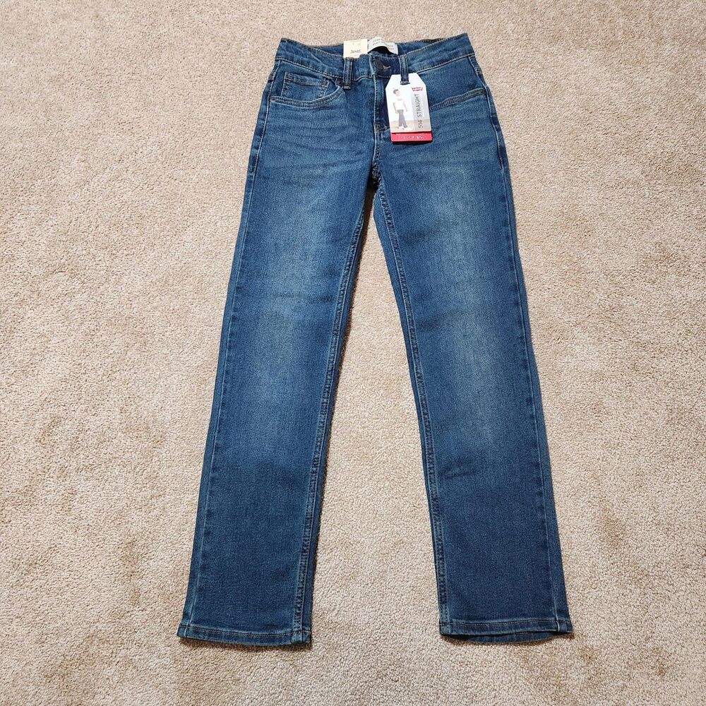 Levi's 514 Jeans Boys 10 25X26 Performance Straight Leg Adjustable Waist NWT